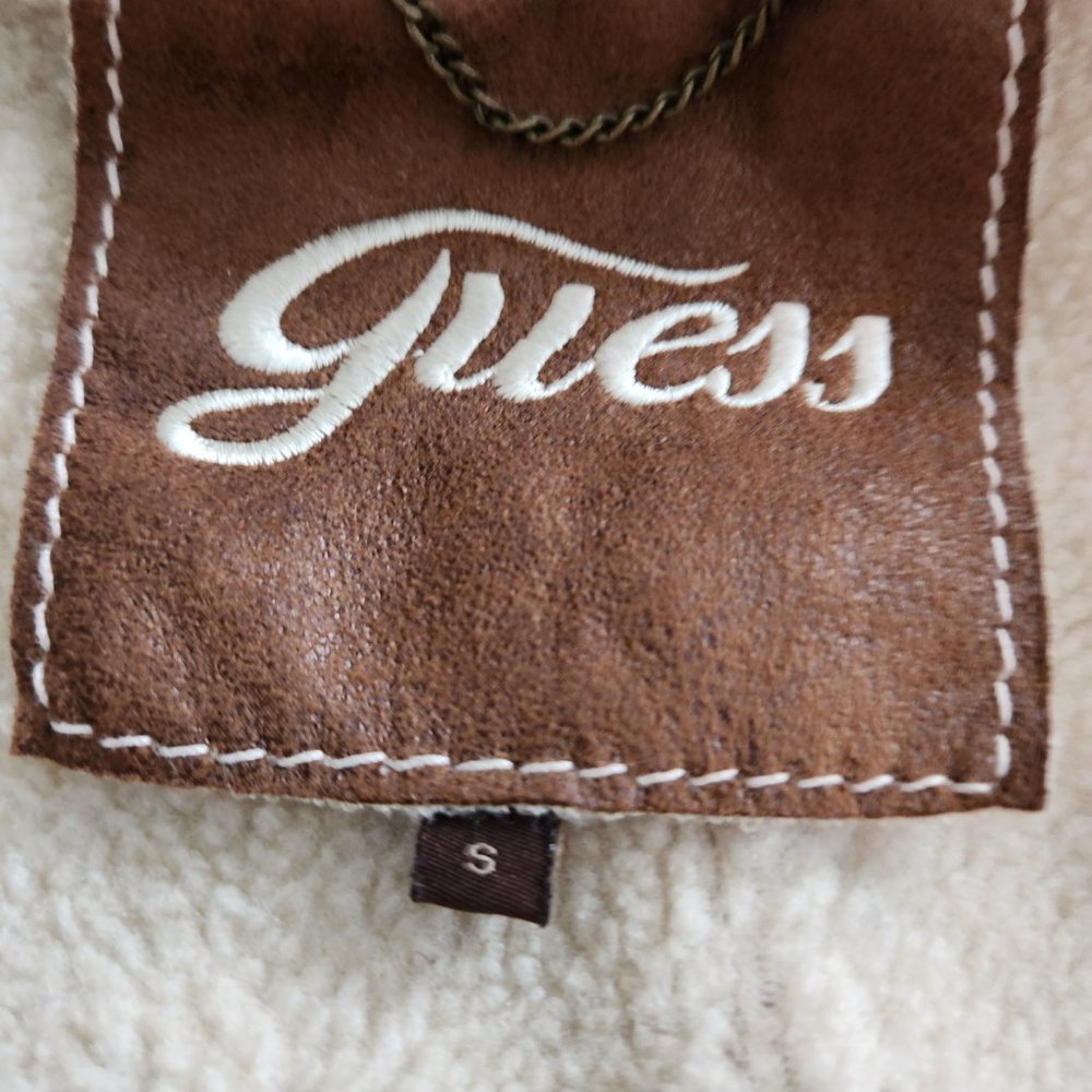 Guess Sherpa Lined Jacket Size Small - image 5
